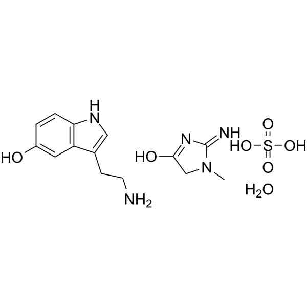 5-Hydroxytryptamine creatinine sulfate monohydrate 61-47-2